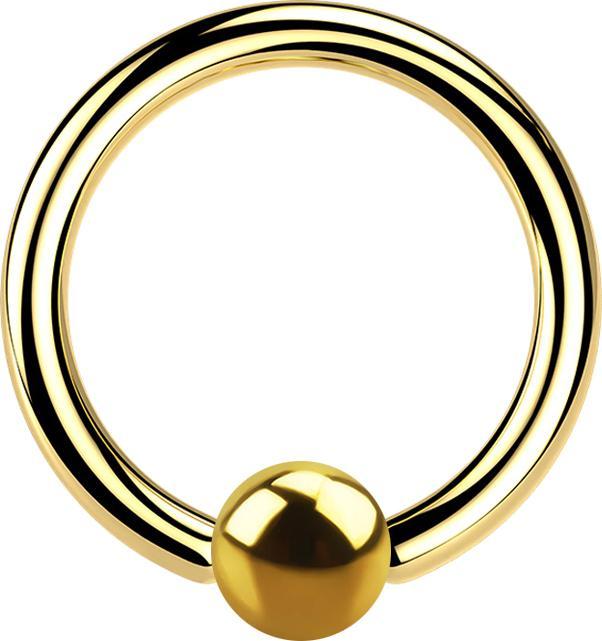 Star Piercing Micro Ball Closure Ring vergoldet (ohne Messing, Chirurgenstahl 316L)