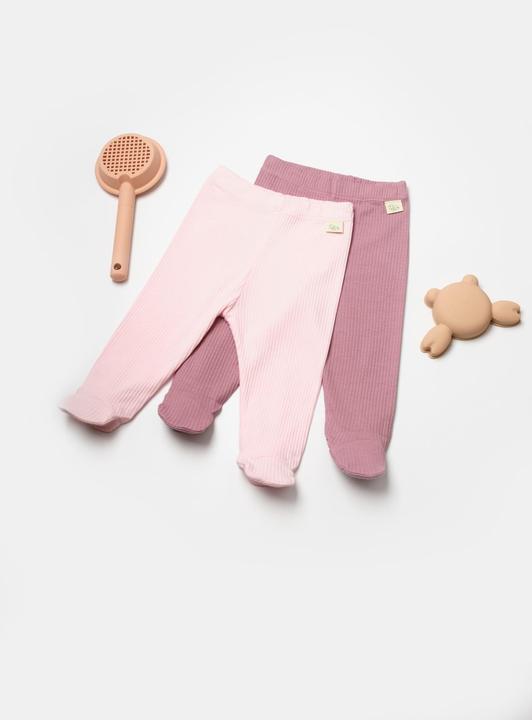 Actual product image BabyCosy 2 Pcs Footed Pants (68)