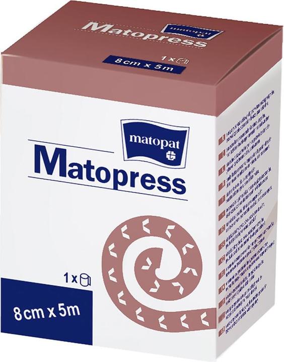 Matopat Matopress Kompressionsbinde unsteril mit kurzem Zug und Klammer
