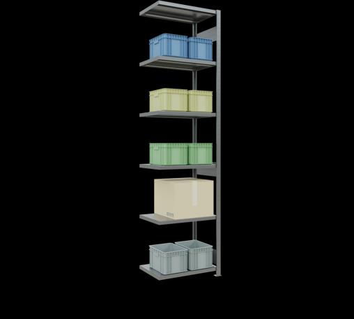 Actual product image Schulte Lagertechnik MULTIplus250 boltless add-on bay system with length bolts