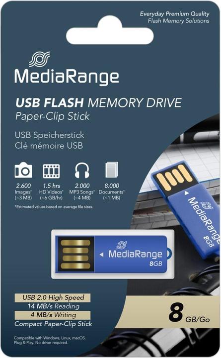 Productafbeelding MediaRange Nano USB-stick (8 GB, USB-A)