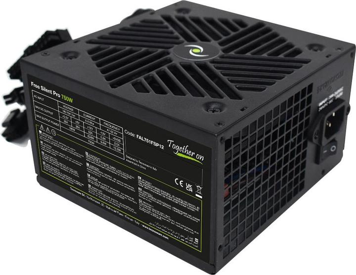 Produktbild Tecnoware ALIMENTATORE 750W 12CM FREE SILENT 4*SATA 2*MOLEX TOGHETER ON (750 W)