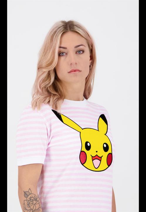Immagine prodotto Pokémon Maglietta da donna a righe di Pikachu (XXL)