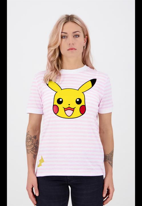 Immagine prodotto Pokémon Maglietta da donna a righe di Pikachu (XXL)