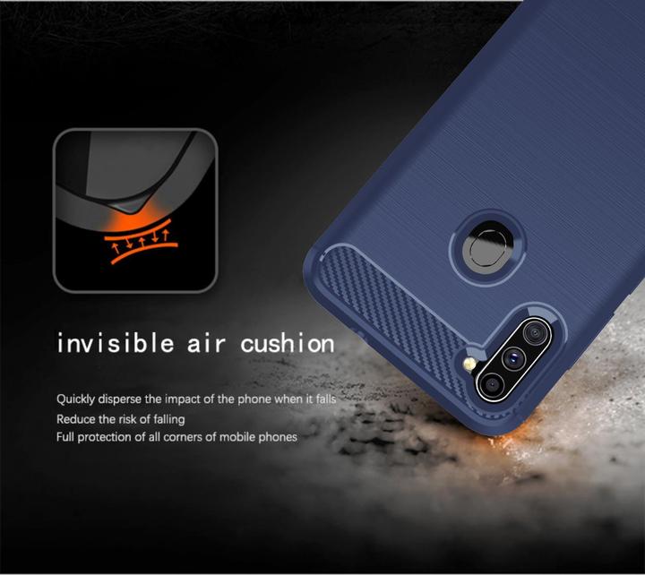 Produktbild Cadorabo TPU Ultra Slim carbon edelstahl Kombi Cover (Samsung Galaxy A11, Samsung Galaxy M11)