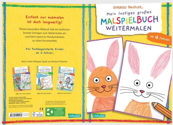 Produktbild Mein lustiges grosses Malspielbuch: Weitermalen (ab 4 Jahren)