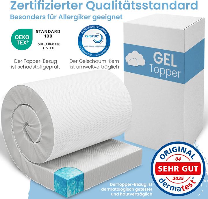 Produktbild Eloneo Gel Topper Matratzenauflage (90 x 190 cm)