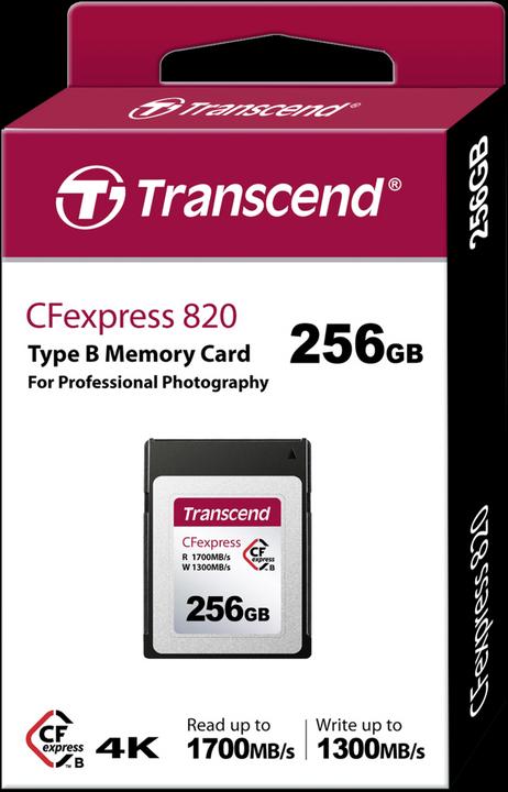 Image du produit Transcend CFexpress 820 (256 Go, CFexpress type B)