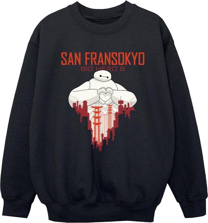 Disney Big Hero 6 Baymax San Fransokyo Heart Sweatshirt Jungen