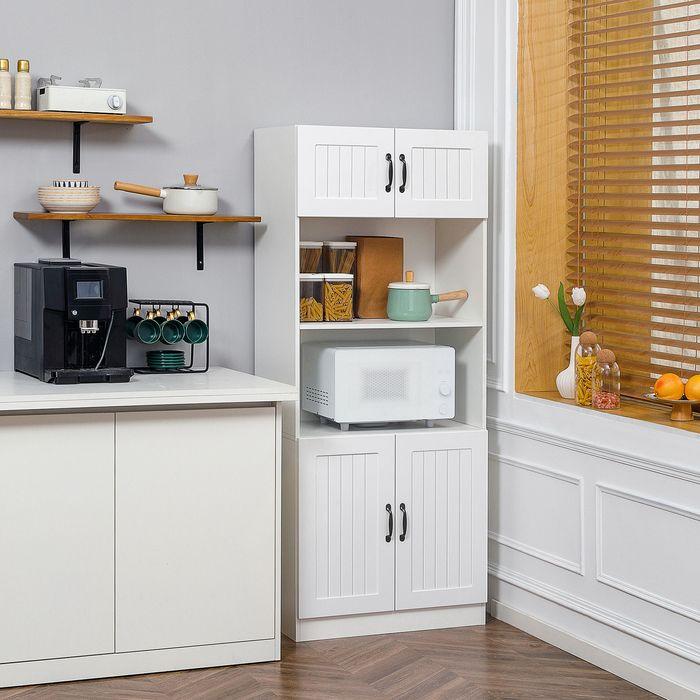 Produktbild Swisshandel24 Küchenschrank, Landhausstil, 70cmx40cmx170cm Weiss (70 x 40 x 170 cm)