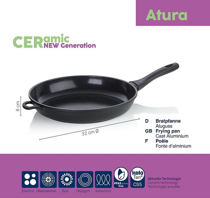 Produktbild Kela Atura Keramikpfanne (32 cm, Bratpfanne, Aluminiumguss)