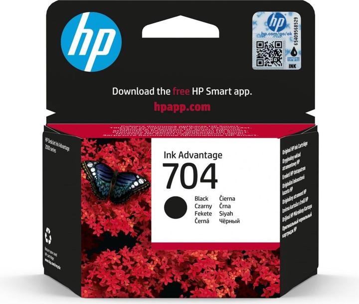 Actual product image HP 704 - Black - Original - Ink cartridge (FC)