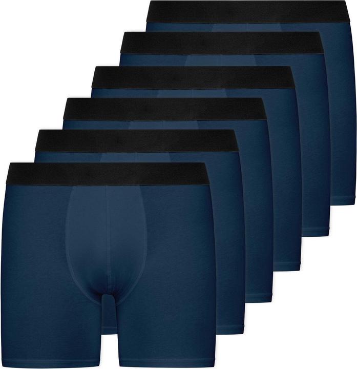 Snocks Lange Boxershorts ohne Logo (L, 6er Pack)