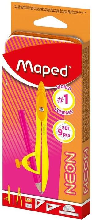 Maped Study Neon Kompass 9-teilig