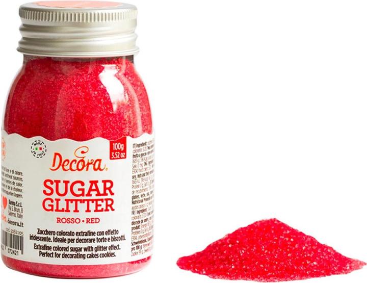 Image du produit Decora Cristaux de sucre - Rouge (100g) (1 x)
