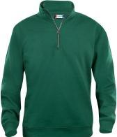 Sweatshirt Half Zip Clique Basic 021033, Polyester, Baumwolle, flaschengrün, L (L)