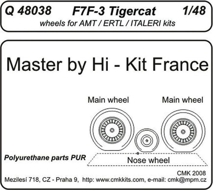 Produktbild CMK F7F-3 tigercat wheels für Revell Bausatz