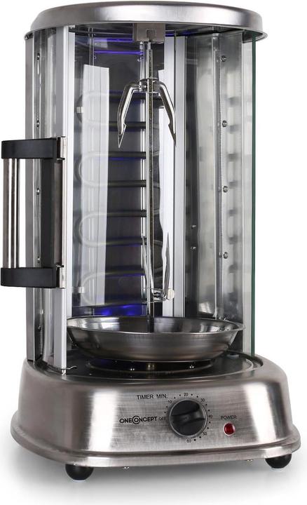 Produktbild OneConcept Kebap Master Dönergrill, Schiebetür Silber
