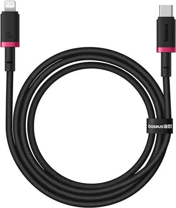Produktbild Baseus Dura Typ-C-Schnellladekabel für iP 20 W 1 m Schwarz Rot (1 m, USB 4.0, 20 W)