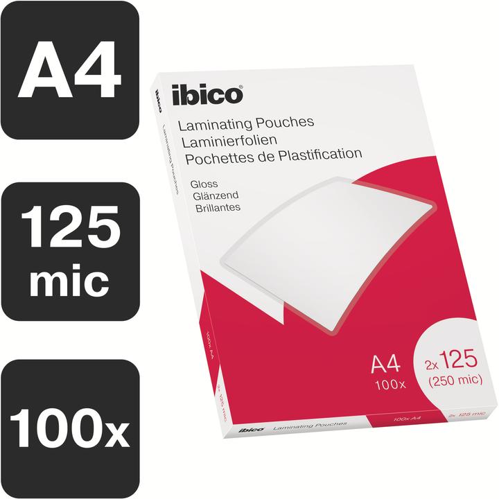 Actual product image Ibico Laminating foil (A4, 100 Piece, 125 µm)