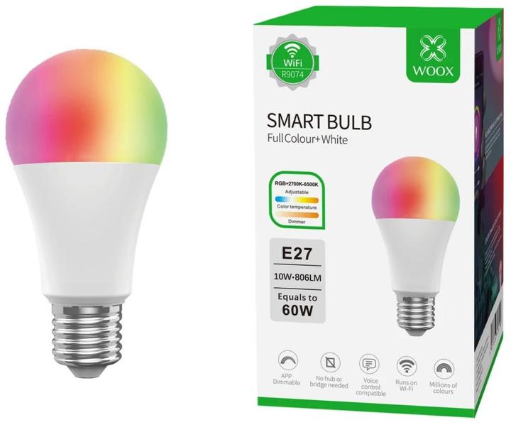 Actual product image Woox Gluehbirne (E27, 10 W, 806 lm, 1 x, G)