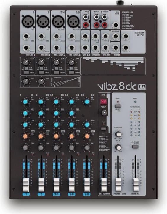 Produktbild LD Systems VIBZ 8 DC 8-Kanal Mischpult (Studio- und Livemixer)