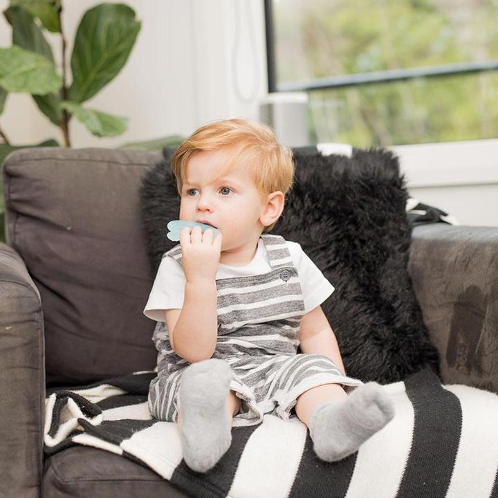 Actual product image Haakaa Teething Ring Rabbit Ear - Blue