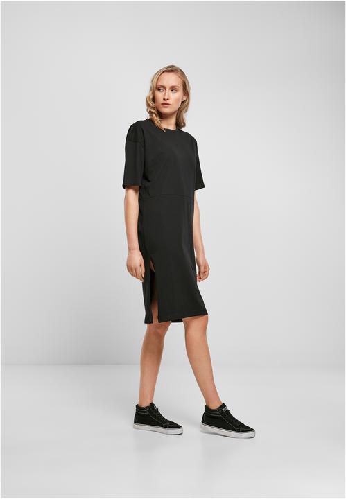 Actual product image Urban Classics Ladies Organic Oversized Slit Tee Dress (M)