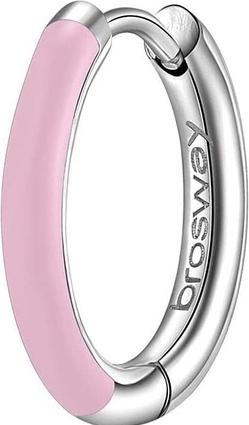 Brosway Pink steel single earring Symphonie BYM120