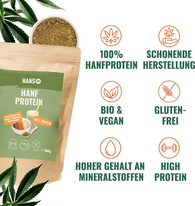 Produktbild Hans Brainfood Hanfprotein (Neutral, 1 Stk., 1000 g)
