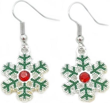 Snazzy Santa Ohrringe Schneeflocke Tanne von