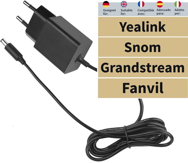 Image du produit Gequdio HN-Power Adaptateur secteur compatible pour Yealink,Snom,FAV