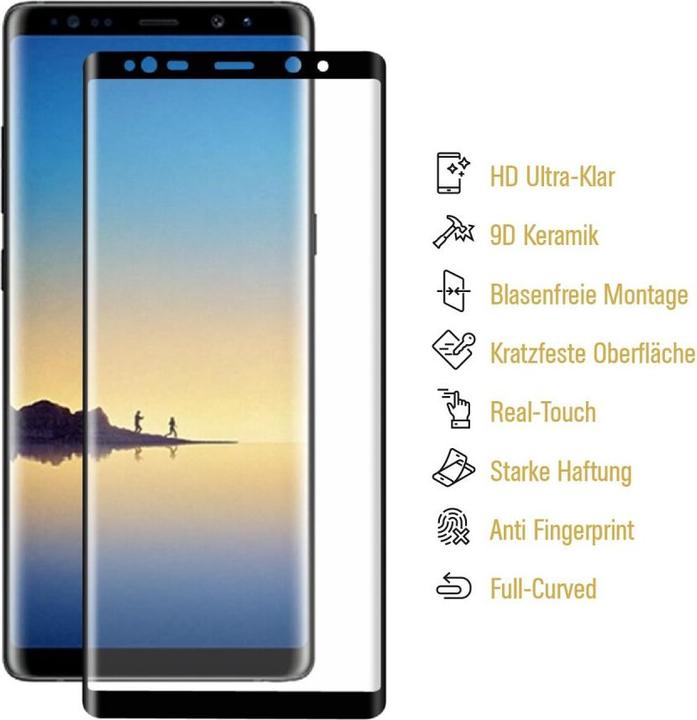 Produktbild Protectorking 3x Ceramic-Glass Full Cover HD Klar (3 Stück, Samsung Galaxy Note 8)