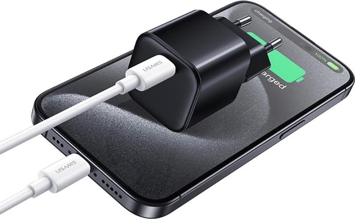 Immagine prodotto Usams Wall Charger JO Series CC260 20W USB-C + 1m USB-C/Lightning Cable White (20 W)