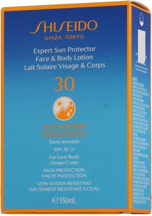 Actual product image Shiseido Expert Sun Protector Face and Body Lotion (Sun cream face, Sun stick, SPF 30, 150 ml, 150 g)