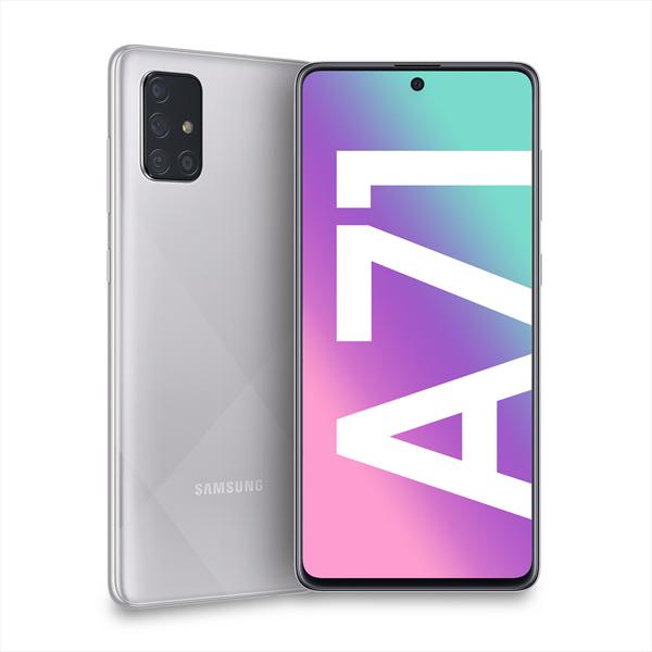 Actual product image Samsung Galaxy A71 EU (128 GB, Prism Crush Silver, 6.70", Dual SIM + SD, 64 Mpx, 4G)