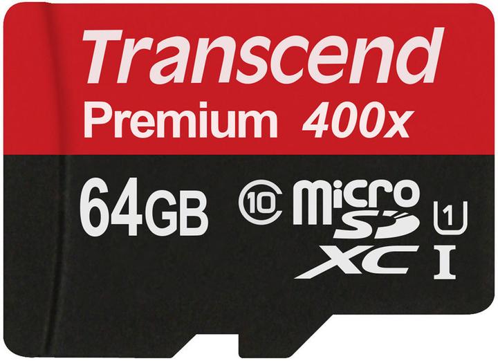 Transcend microSDXC Premium 400x UHS-I (64 GB, microSDXC, U1, UHS-I)