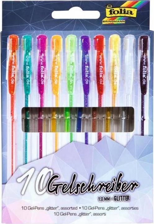 Produktbild Folia Gelschreiber glitter (Mehrfarbig, 10 x)
