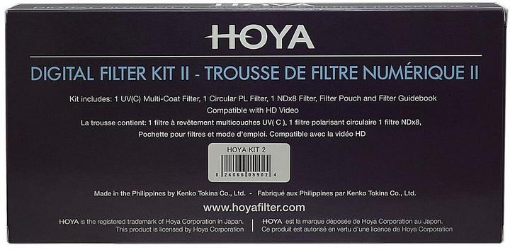 Produktbild Hoya Digital Filter Kit II (UV, CIR-PL & ND8) Filterset (43 mm, ND- / Graufilter, Polarisationsfilter, UV-Filter)