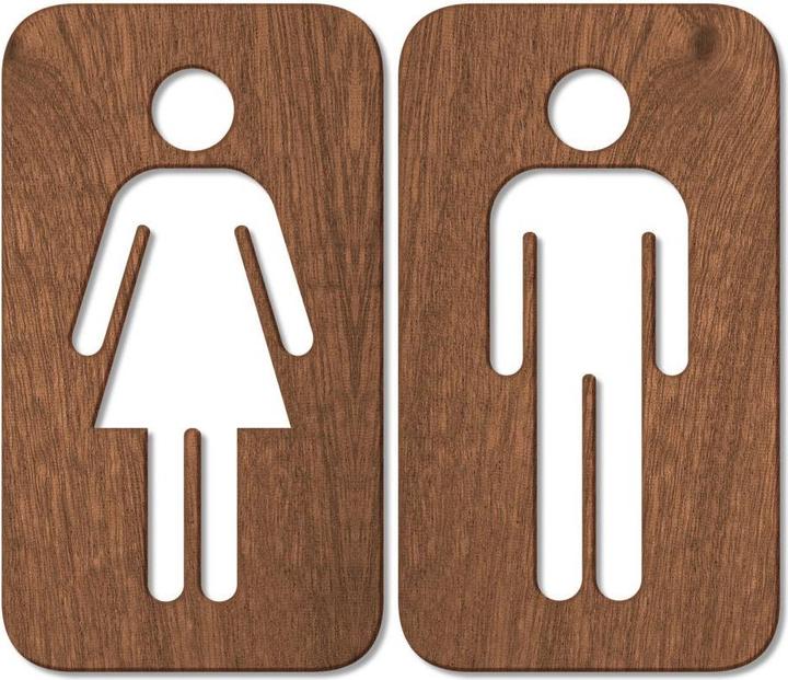Image du produit Trenddeko Signe de toilette 01 (10 x 6 cm)