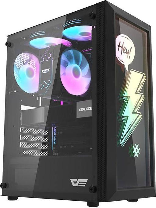 Actual product image Darkflash Tech DK180 Graffiti Computer Case (black) (ITX)