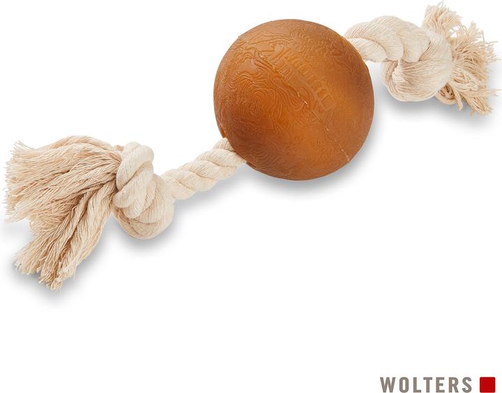 Produktbild Wolters Hunde-Spielzeug Pure Nature Spielball am Seil, L, 25 cm (Kauspielzeug Hund)