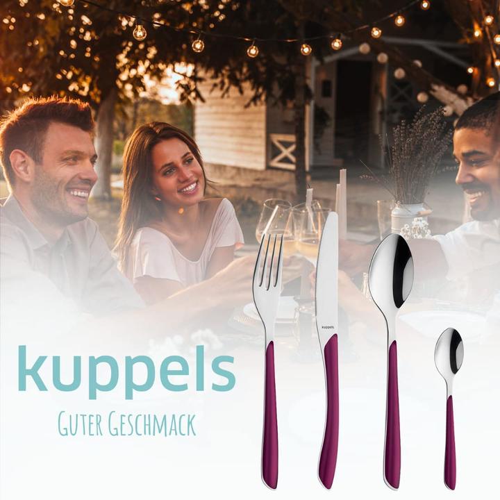 Produktbild Kuppels PRISMA Besteckset 24-teilig, wildberry, hochglanzpoliert, für 6 Personen (24 Stück, Besteck Set)