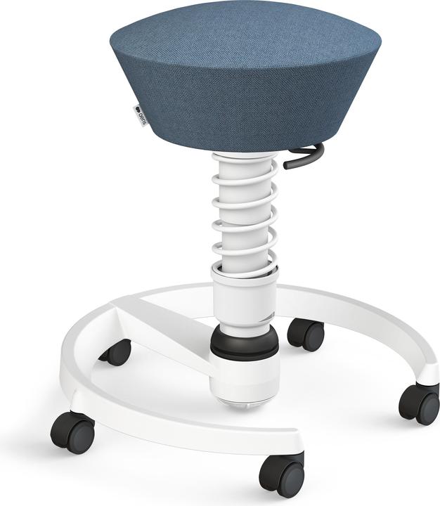 Aeris Stool Swopper 102HBSTWH white/blue, with castors