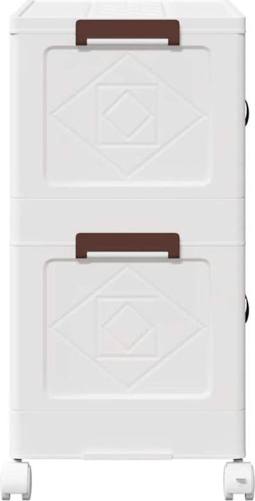 Image du produit VidaXL Boîte de rangement sur roulettes Empilable 2 étages 75 L 65 x 40 x 76cm (65 x 40 x 76 cm, 75 l)