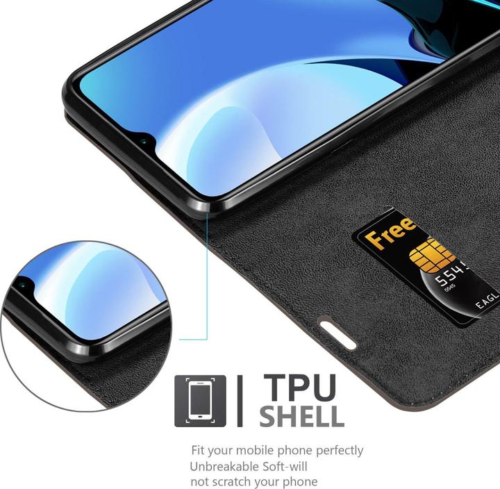 Actual product image Cadorabo Book Invis. Magnet sleeve (Xiaomi Redmi 9T, Xiaomi Poco M3)