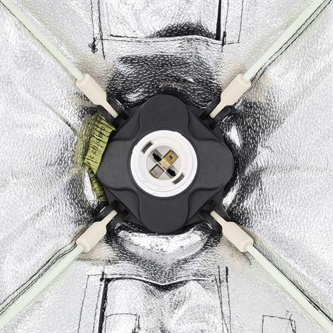 Produktbild Falcon Eyes Dauerlicht Lampe mit Faltbare Softbox LH-ESB5050 50x50 cm