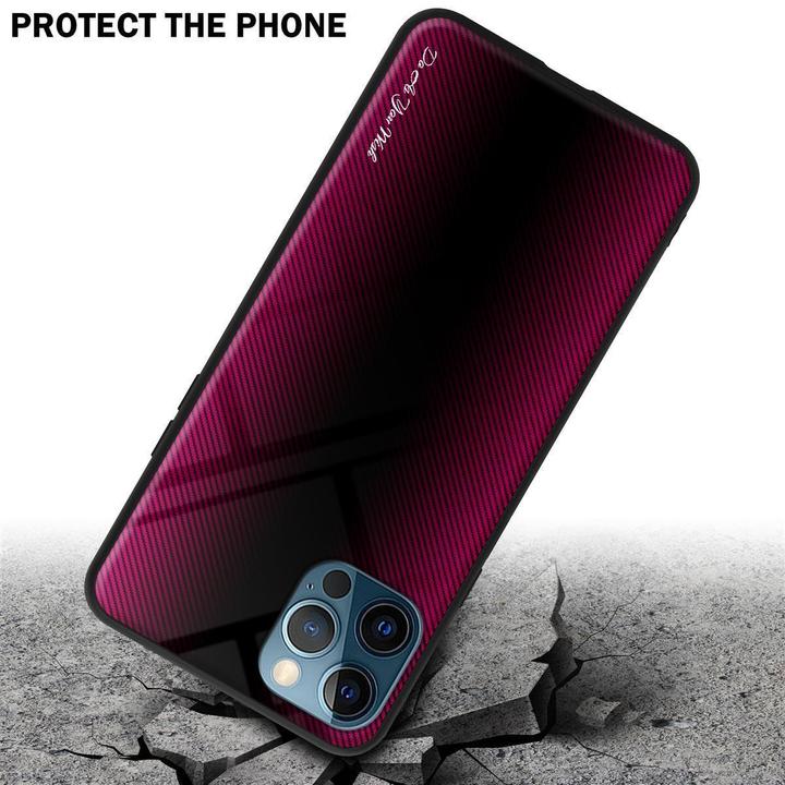 Productafbeelding Cadorabo TPU gestreepte glasplaat (Apple iPhone 12 Pro Max)