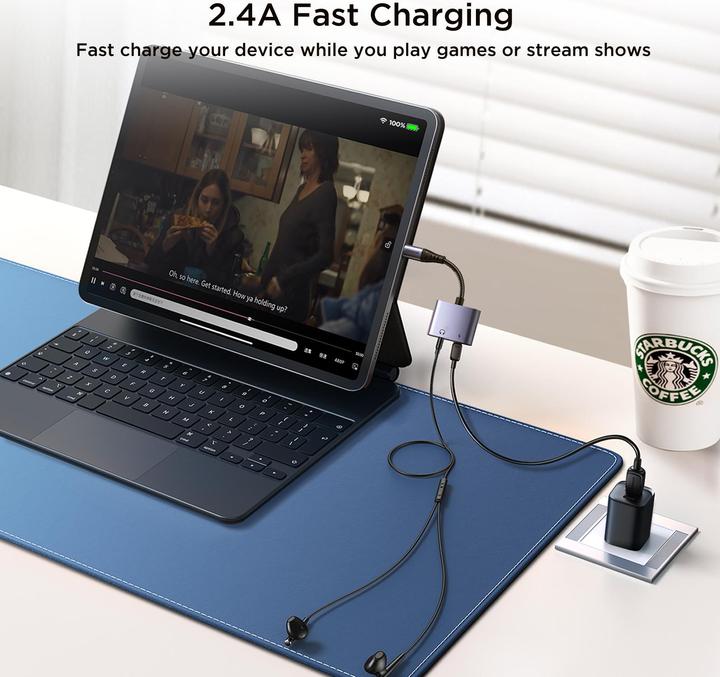 Produktbild Joyroom SY-L01 Lightning zu Lightning / 3,5-mm-Miniklinken-DAC-Adapter 2 in 1 (Lightning, 3.5mm Klinke)