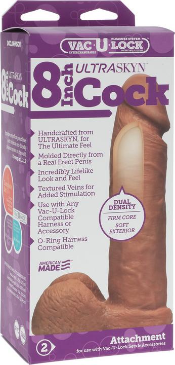 Actual product image Doc Johnson 8 Inch ULTRASKYN Cock - Caramel
